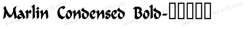 Marlin Condensed Bold字体转换